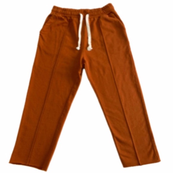 Urban Outfitters Pants - Urban Outfitters Joggers Sweatpants, Rust/brown color, Raw Edge Open Leg, Large